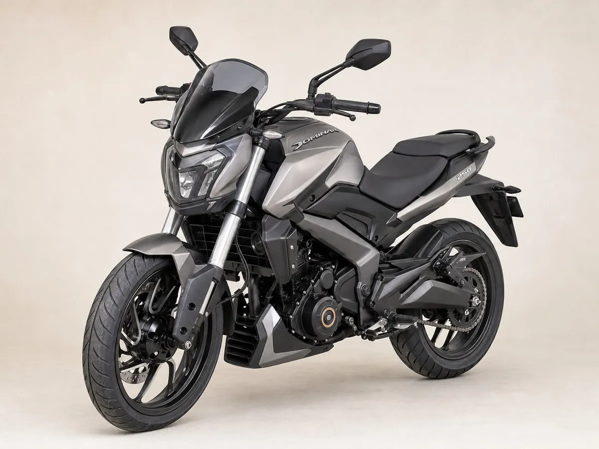 Bajaj Dominar 250 — Front three-quarter