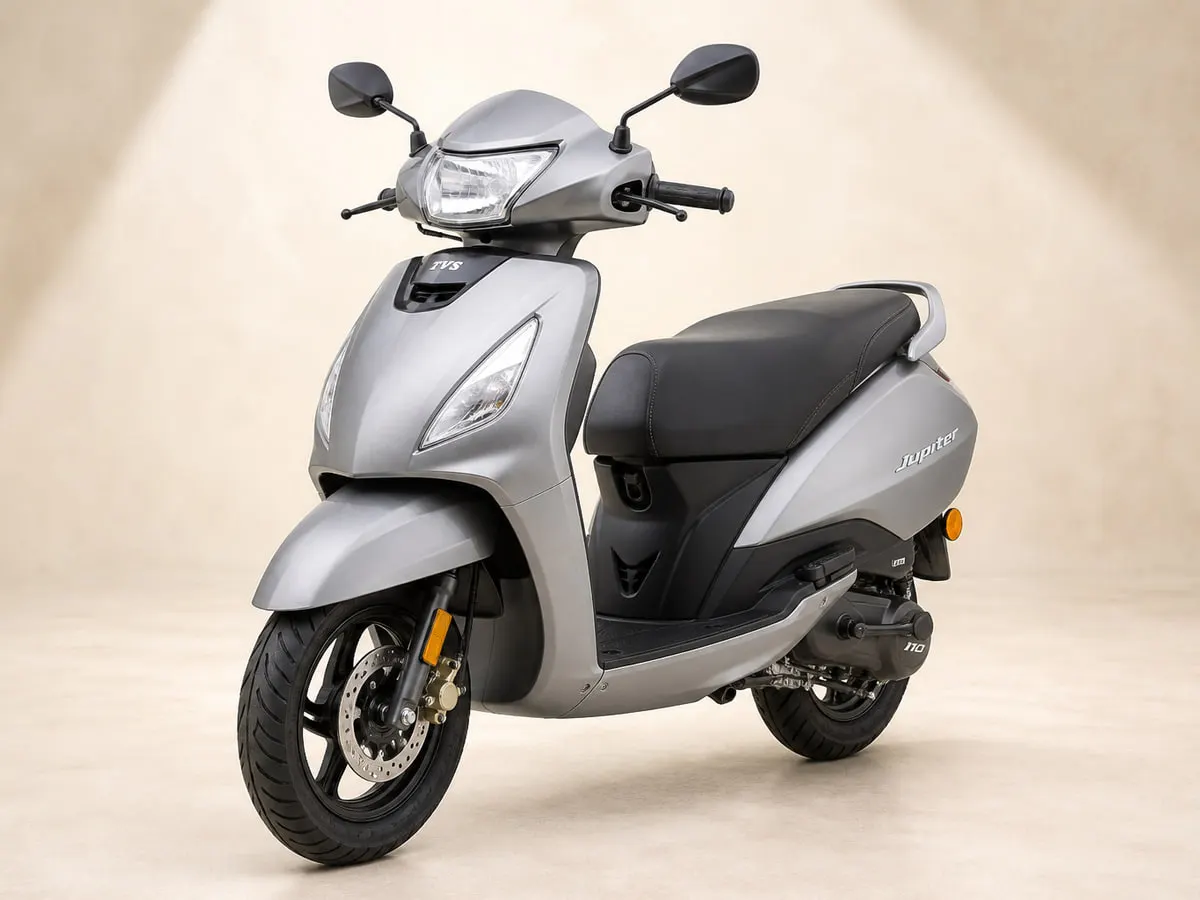 TVS Jupiter 110 — Front three-quarter